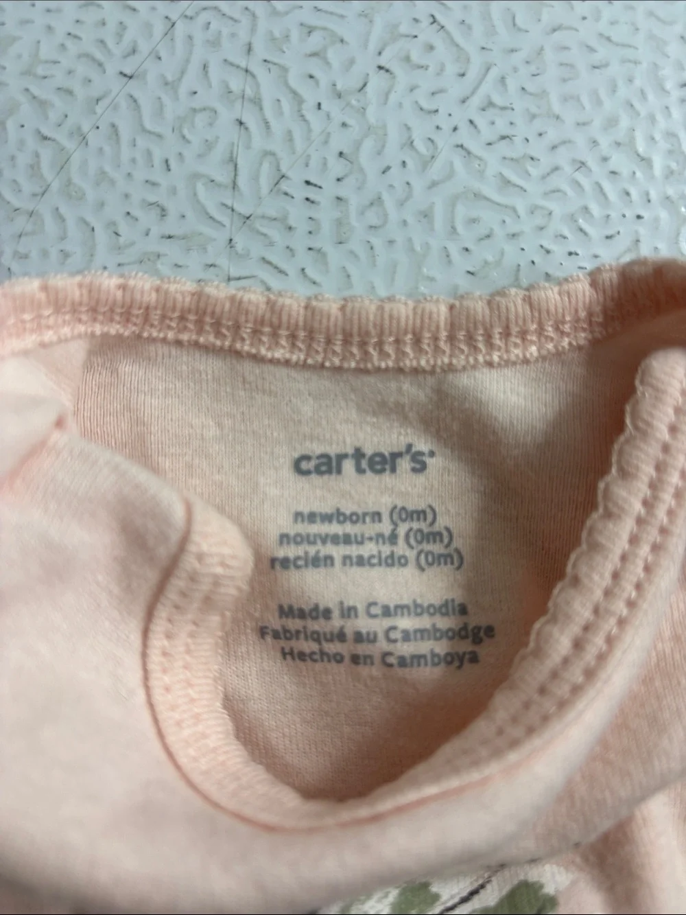 495 - Carter's Pink and Rust Floral Baby Set